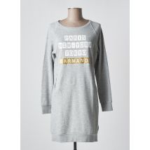 KAPITALES - Robe pull gris en coton - Femme - Taille 38 - Modz