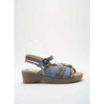 ELIANE ET LENA - Sandales/Nu pieds bleu en cuir - Femme - Taille 36 - Modz