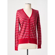 LACOSTE - Gilet manches longues rouge en viscose - Femme - Taille 40 - Modz