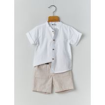 MINI BOL - Ensemble short beige en coton - Garçon - Taille TU - Modz