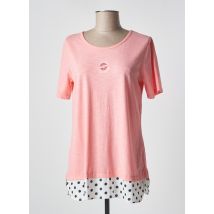 THALASSA - Tunique manches courtes rose en coton - Femme - Taille 44 - Modz