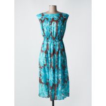 LIVIANA CONTI - Robe mi-longue bleu en coton - Femme - Taille 40 - Modz