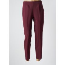 PIAZZA SEMPIONE - Pantalon 7/8 rouge en laine vierge - Femme - Taille 38 - Modz