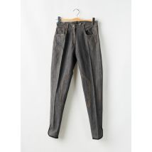 EQUI-THEME - Jeans coupe slim gris en coton - Femme - Taille 38 - Modz