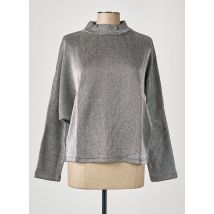 APART - Pull argent en coton - Femme - Taille 40 - Modz