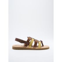 AYOKA - Tongs marron en cuir - Femme - Taille 36 - Modz