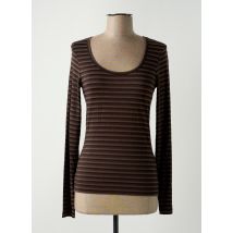 FLEUR DE SEL - T-shirt marron en viscose - Femme - Taille 38 - Modz
