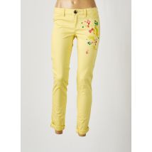 DESIGUAL - Jeans coupe slim jaune en coton - Femme - Taille W26 - Modz