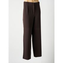 LEWINGER - Pantalon droit marron en polyester - Femme - Taille 52 - Modz