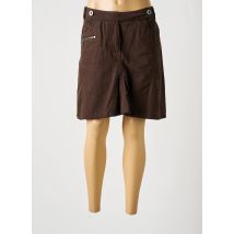 DOUBLE JEU - Jupe courte marron en coton - Femme - Taille W31 - Modz