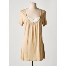 LEWINGER - Tunique manches courtes beige en viscose - Femme - Taille 40 - Modz