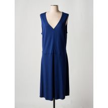 OLSEN - Robe mi-longue bleu en viscose - Femme - Taille 46 - Modz