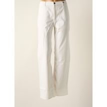 KANOPE - Pantalon droit blanc en coton - Femme - Taille 50 - Modz