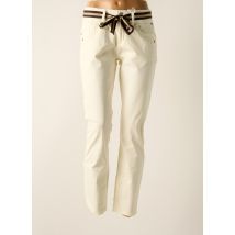 BROADWAY - Pantalon slim beige en coton - Femme - Taille 42 - Modz