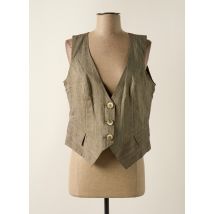 FLEUR DE SEL - Gilet sans manche gris en lin - Femme - Taille 40 - Modz