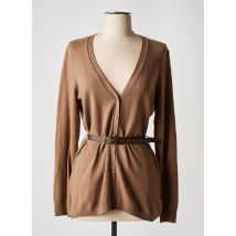 STREET ONE - Gilet manches longues marron en coton - Femme - Taille 42 - Modz