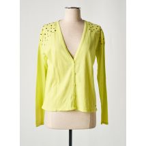 MEXX - Gilet manches longues jaune en coton - Femme - Taille 40 - Modz