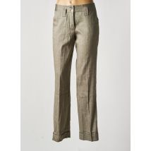 FLEUR DE SEL - Pantalon droit marron en lin - Femme - Taille 36 - Modz