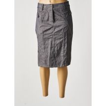 LEWINGER - Jupe mi-longue gris en coton - Femme - Taille 38 - Modz