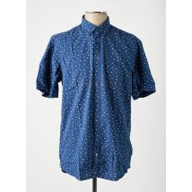 LERROS - Chemise manches courtes bleu en coton - Homme - Taille M - Modz
