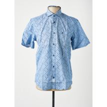 LERROS - Chemise manches courtes bleu en coton - Homme - Taille S - Modz