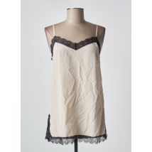 APOSTROPHE - Top beige en soie - Femme - Taille 36 - Modz