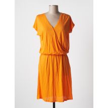 ABSOLUT CASHMERE - Robe mi-longue orange en lin - Femme - Taille 34 - Modz