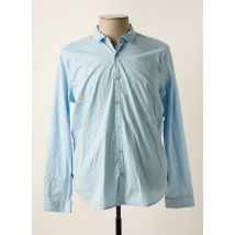 SUN VALLEY - Chemise manches longues bleu en coton - Homme - Taille XXL - Modz