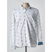 SUN VALLEY - Chemise manches longues bleu en coton - Homme - Taille 3XL - Modz