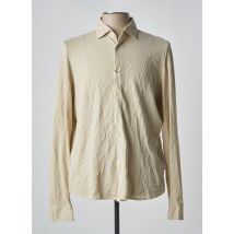 FACONNABLE - Chemise manches longues beige en coton - Homme - Taille L - Modz
