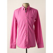 GALVANNI - Chemise manches longues rose en coton - Homme - Taille S - Modz