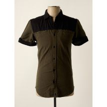 LIBERTO - Chemise manches courtes vert en coton - Homme - Taille XS - Modz