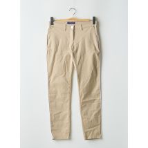 TRUSSARDI JEANS - Pantalon chino beige en coton - Femme - Taille 38 - Modz