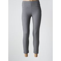 BENETTON - Pantalon slim gris en polyester - Femme - Taille 34 - Modz