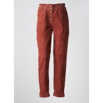C'EST BEAU LA VIE - Pantalon droit orange en coton - Femme - Taille 34 - Modz