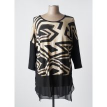 SOPHIA CURVY - Tunique manches longues noir en viscose - Femme - Taille 44 - Modz