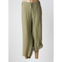 KJBRAND - Pantalon 7/8 vert en lin - Femme - Taille 60 - Modz