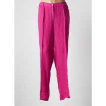 KJBRAND - Pantalon droit rose en lin - Femme - Taille 60 - Modz