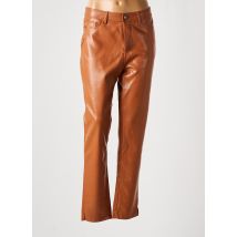 ESQUALO - Pantalon slim marron en polyurethane - Femme - Taille 42 - Modz