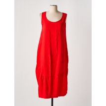 EFFET MER - Robe mi-longue rouge en coton - Femme - Taille 40 - Modz