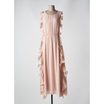 ANGELA DAVIS - Robe longue rose en polyester - Femme - Taille 38 - Modz