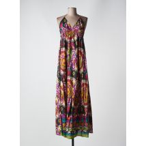 ANGELA DAVIS - Robe longue violet en coton - Femme - Taille 38 - Modz