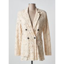 ANGELA DAVIS - Blazer beige en coton - Femme - Taille 38 - Modz