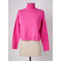 DIANA GALLESI - Pull col roulé rose en viscose - Femme - Taille 38 - Modz