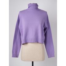 DIANA GALLESI - Pull col roulé violet en viscose - Femme - Taille 38 - Modz