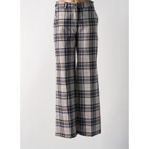 ANGELA DAVIS - Pantalon flare beige en polyester - Femme - Taille 38 - Modz