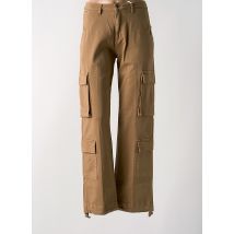 ANGELA DAVIS - Pantalon cargo marron en coton - Femme - Taille 40 - Modz