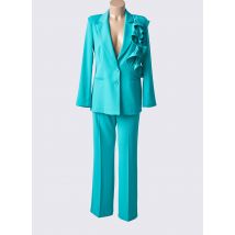 ANGELA DAVIS - Ensemble pantalon vert en polyester - Femme - Taille 38 - Modz