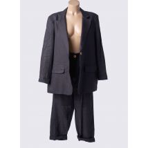 ANGELA DAVIS - Ensemble pantalon noir en lin - Femme - Taille 36 - Modz