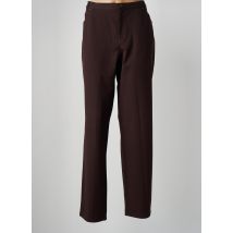 LUCIA - Pantalon droit marron en coton - Femme - Taille 42 - Modz